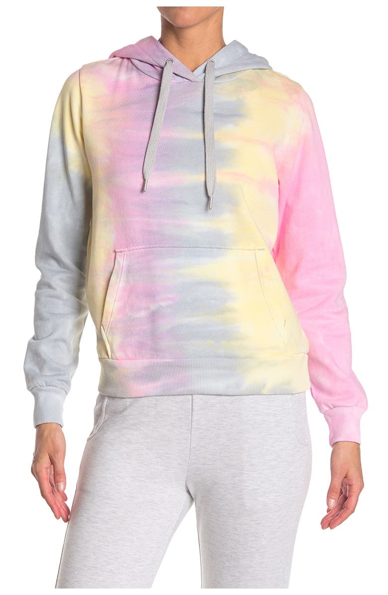 90 DEGREE BY REFLEX Patterned Brushed Pullover Hoodie, Main, color,