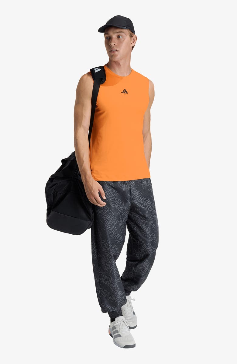 adidas D4T Power 3-Stripes Tank, Alternate, color, Pure Orange