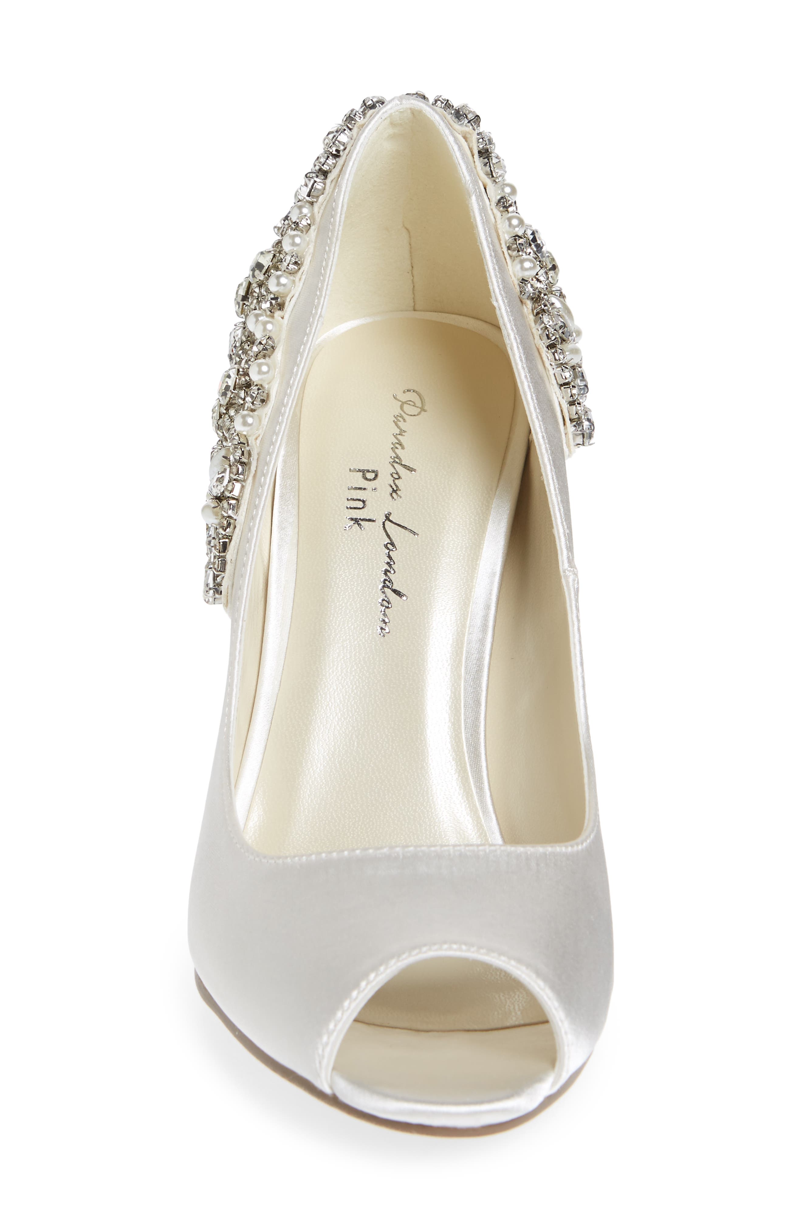 Paradox London Pink Cynthia Embellished Pump, Alternate, color, Ivory Satin