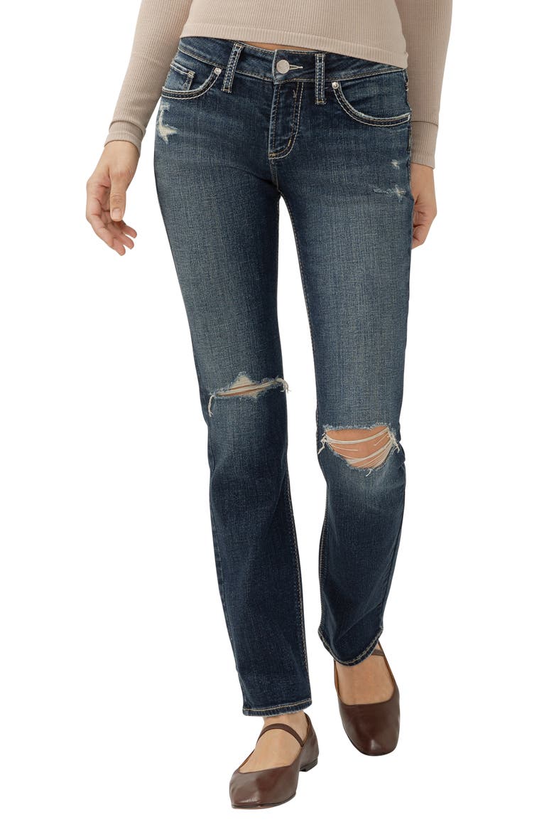 Britt Ripped Low Rise Slim Straight Leg Jeans, Main, color, BONNIE