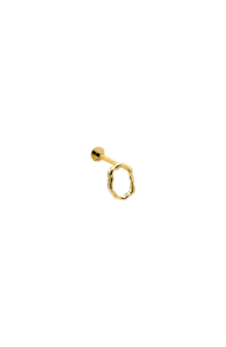 BY ADINA EDEN Pircing Open Circle Shape Threaded Stud Earring 14K, Main, color,