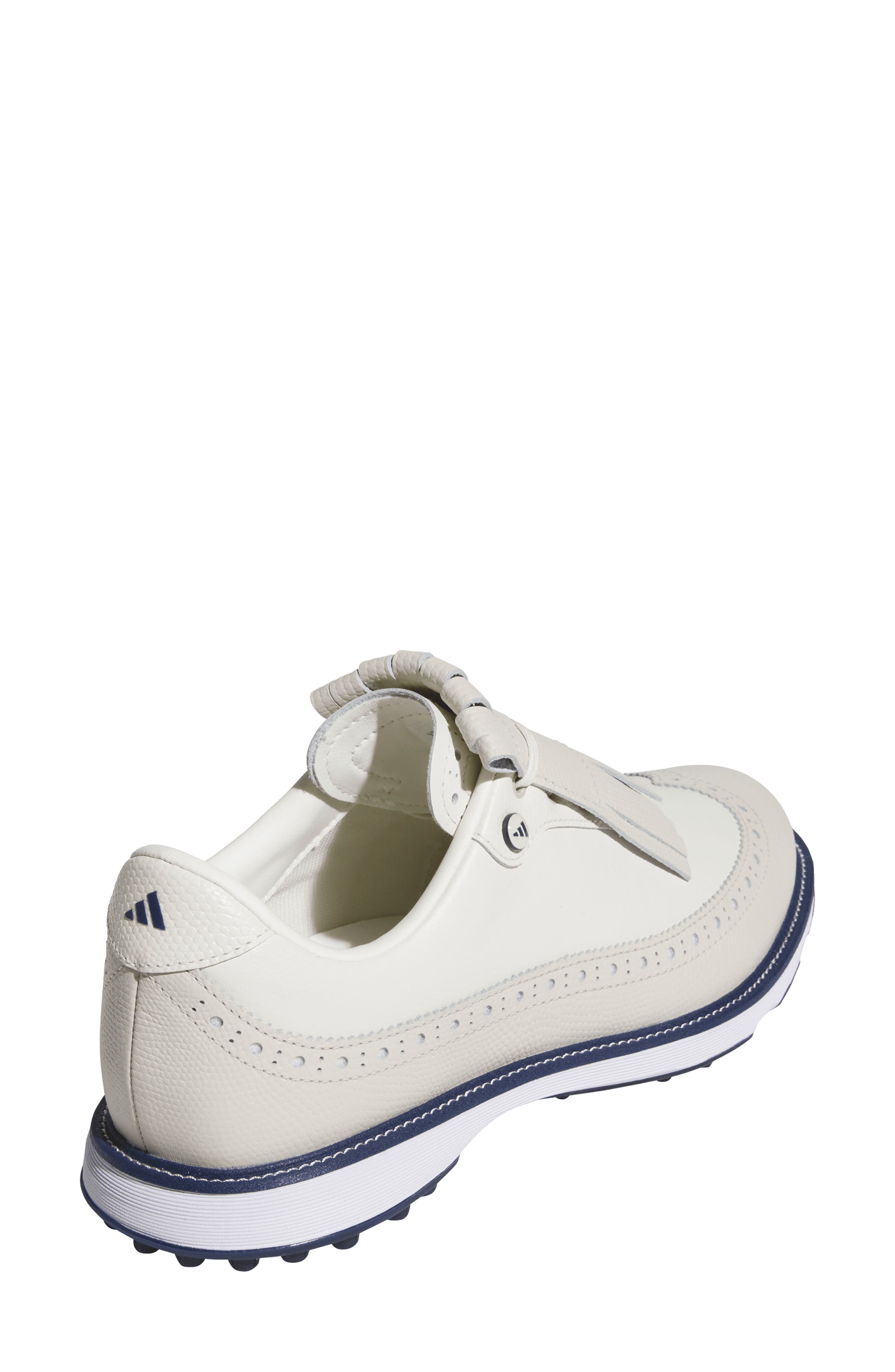 adidas MC Zoysia Spikeless Waterproof Golf Shoe, Alternate, color, Off White/ Indigo