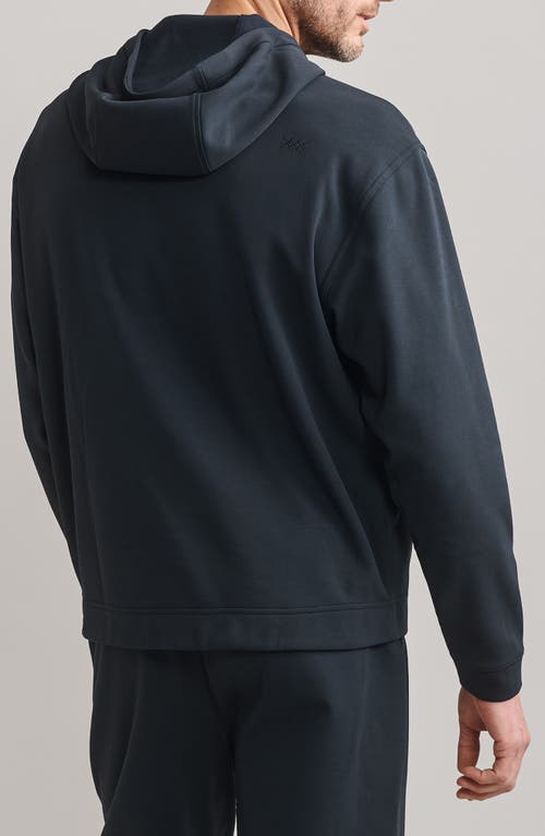 Rhone Range Relaxed Fit Fleece Hoodie In Black