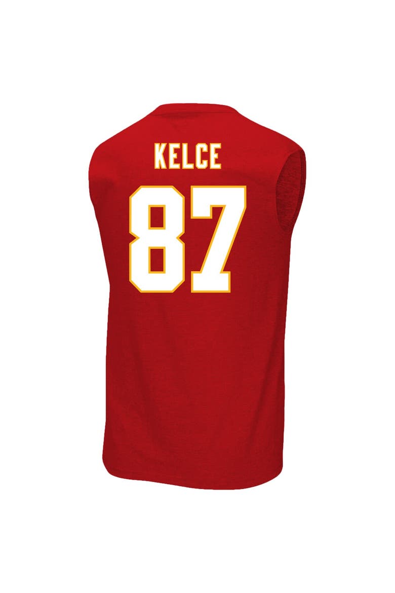 Men's Fanatics Travis Kelce Red Kansas City Chiefs Big & Tall Player Name & Number Muscle Tank Top, Alternate, color, Red