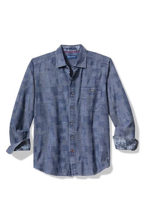 Paradise Patchwork Cotton Button-Up Shirt