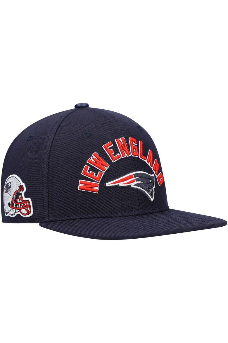 Men's Pro Standard Navy New England Patriots Stacked Snapback Hat, Main, color, Navy
