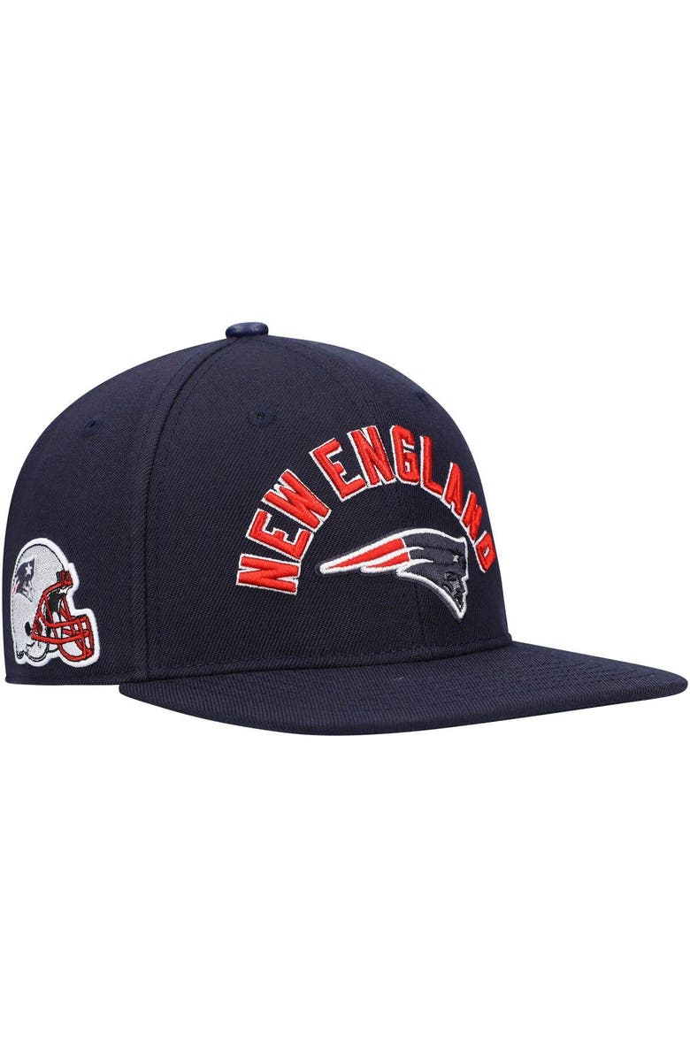 PRO STANDARD Men's Pro Standard Navy New England Patriots Stacked Snapback Hat, Main, color, 