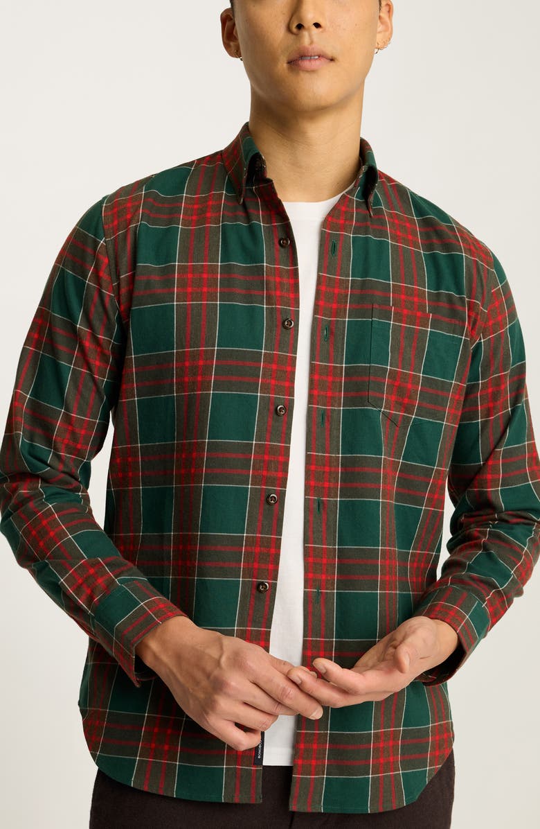 Bonobos Everyday Slim Fit Plaid Cotton Stretch Flannel Button-Down Shirt, Main, color,