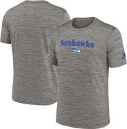 Nike Men's Nike Heather Charcoal Seattle Seahawks Throwback Sideline Performance T-Shirt