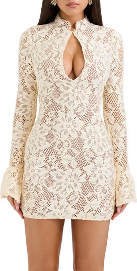 HOUSE OF CB Brianna Long Sleeve Lace Body-Con Minidress