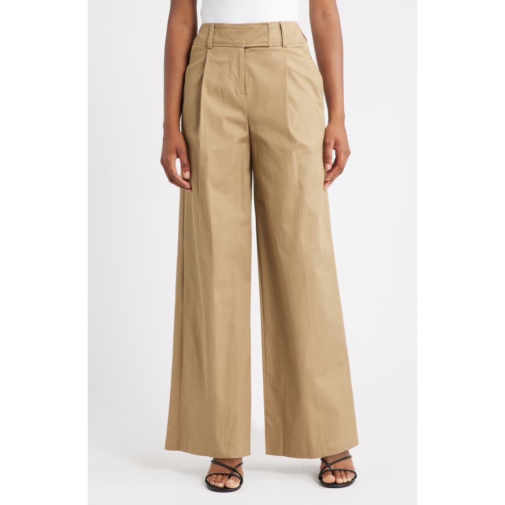 Topshop Stretch Cotton Chinos In Sand
