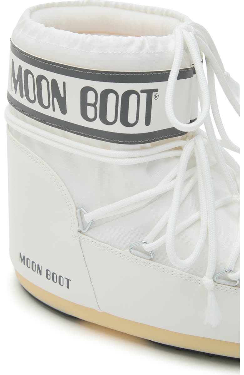 Moon Boot<sup>®</sup> Classic Low 2 Water Repellent Nylon Boot, Alternate, color, White Mono