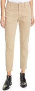 Nili Lotan Jenna Slim Crop Stretch Twill Pants