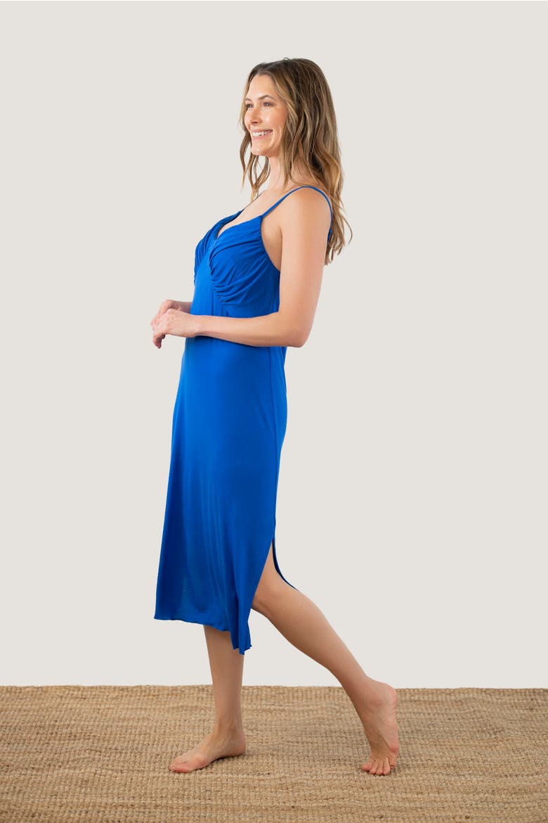 Lover Midi Nightgown, Alternate, color, Cobalt