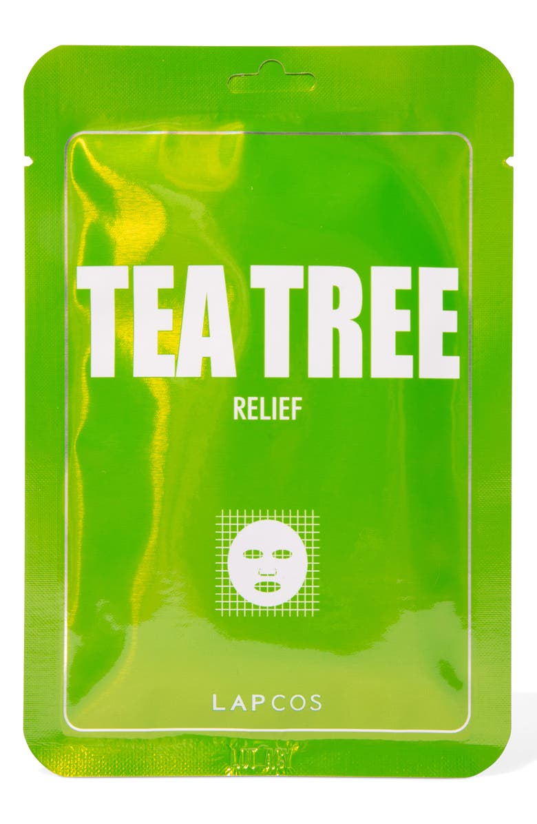 LAPCOS Derma Tea Tree Relief Sheet Mask, Main, color, 