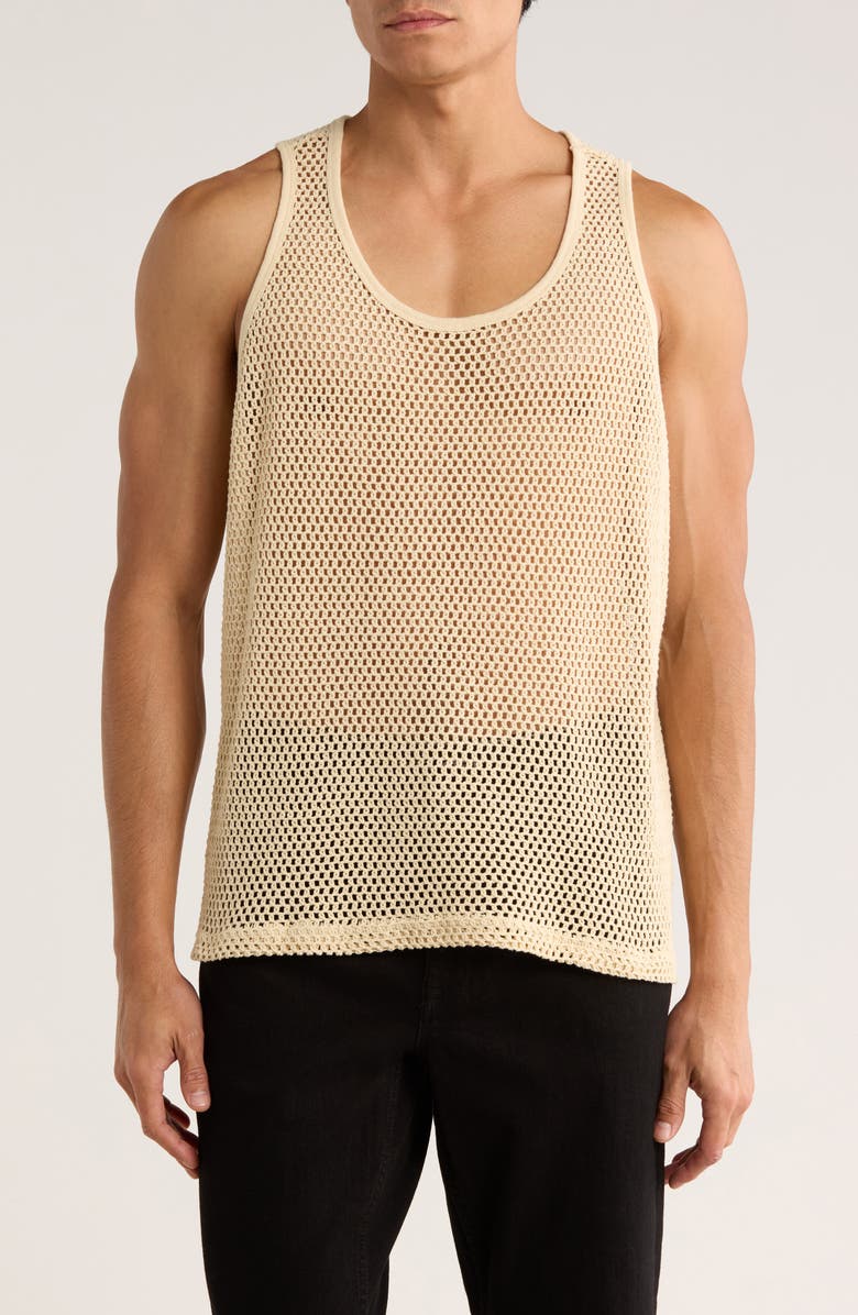 Obey Morro Mesh Tank Top, Main, color, Wood Ash