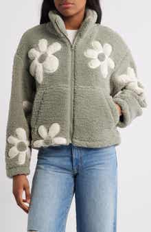 Thread & Supply High Pile Fleece Floral Jacket