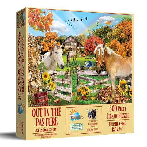 Out in the Pasture 500 piece Jigsaw Puzzle for Adults