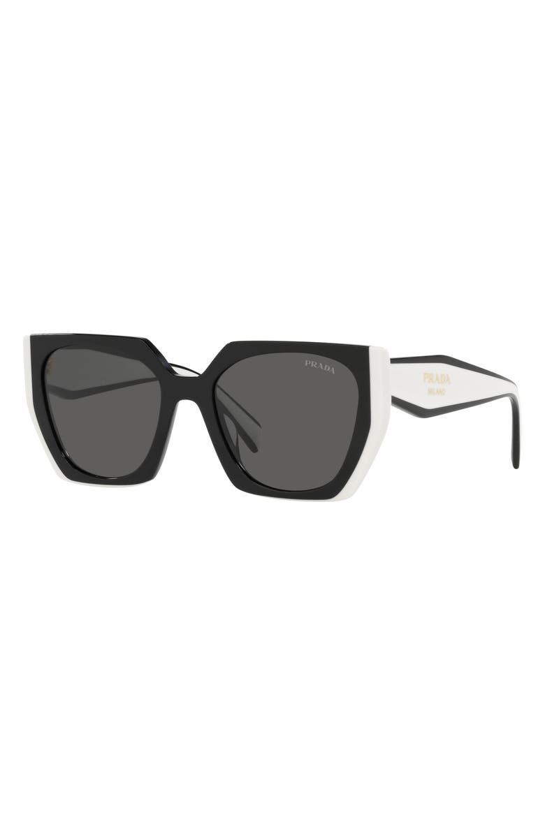 Prada 55mm Gradient Rectangular Sunglasses, Alternate, color, 