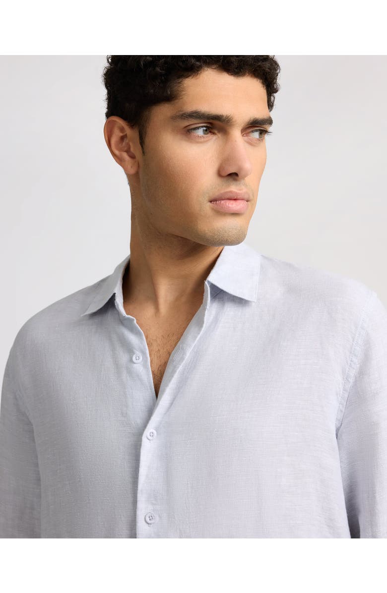 Onia Linen Long Sleeve Shirt, Alternate, color, Light Grey