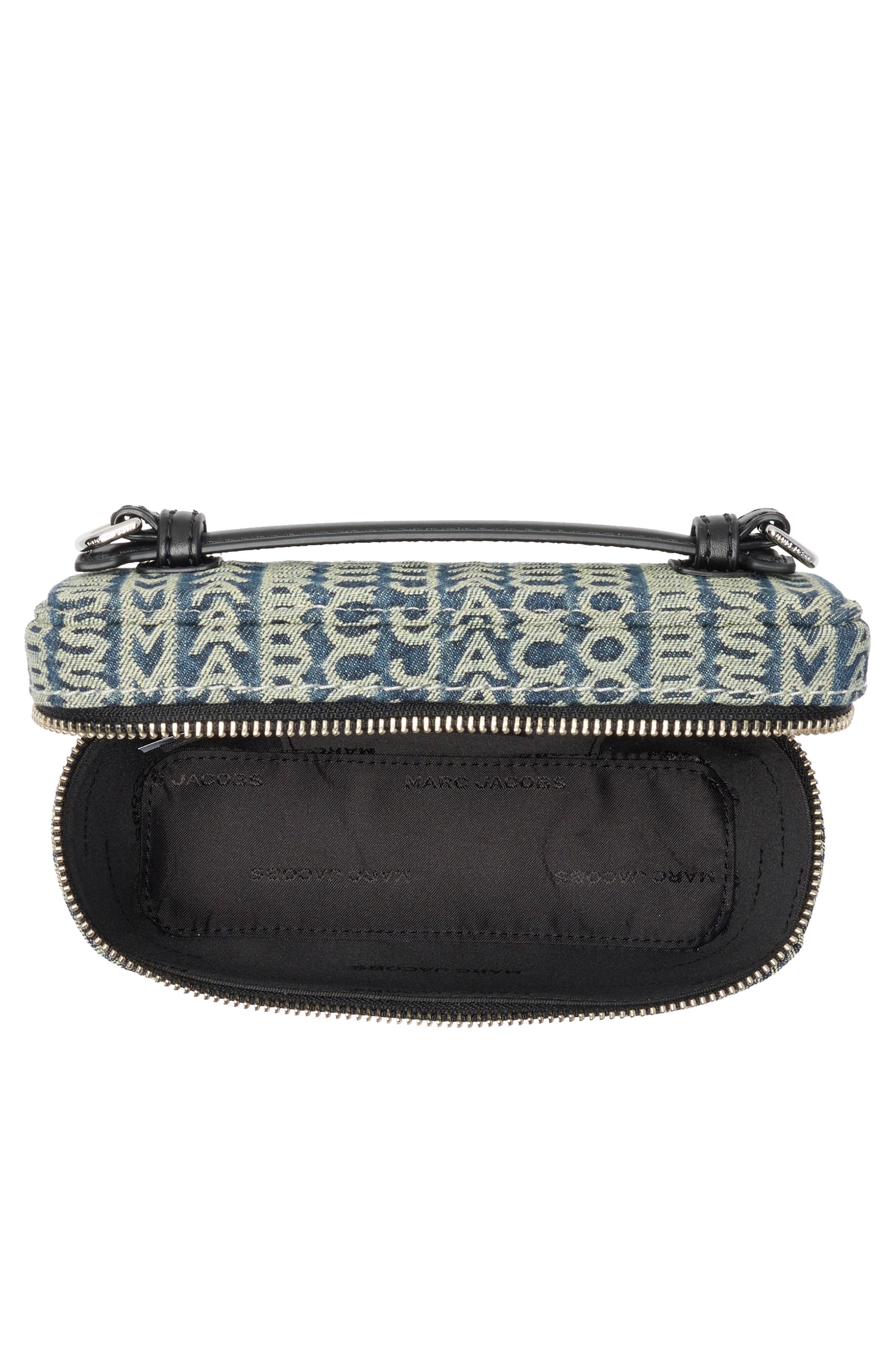 The Monogram Denim Groove Vanity Bag, Alternate, color, INDIGO