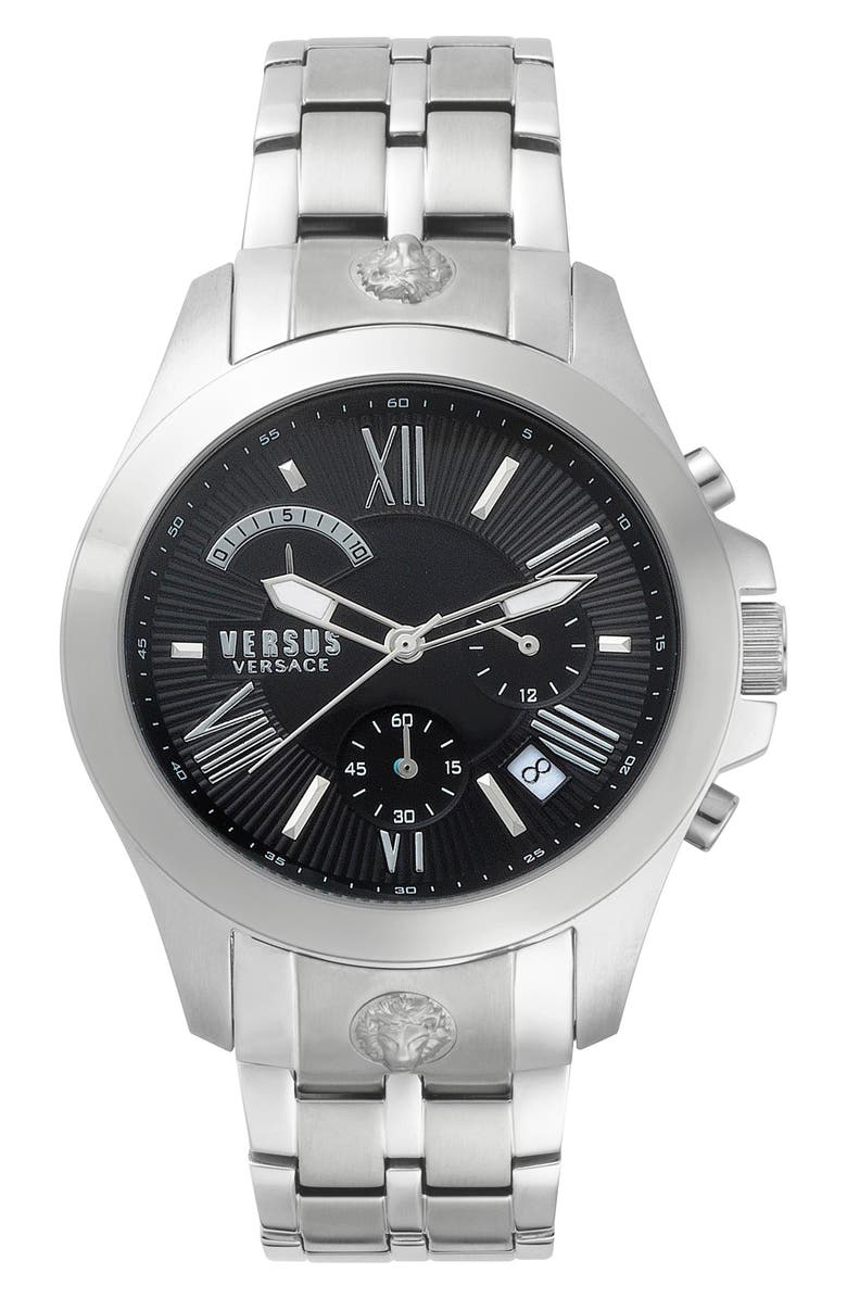 VERSUS Versace VERSUS by Versace Lion Chronograph Bracelet Watch, 44mm, Main, color, 