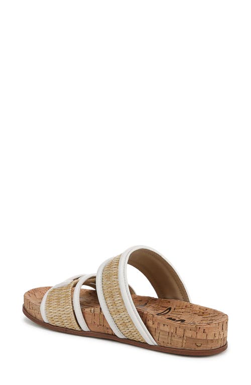 Sam Edelman Rowan Slide Sandals In Dark Natural/bright White