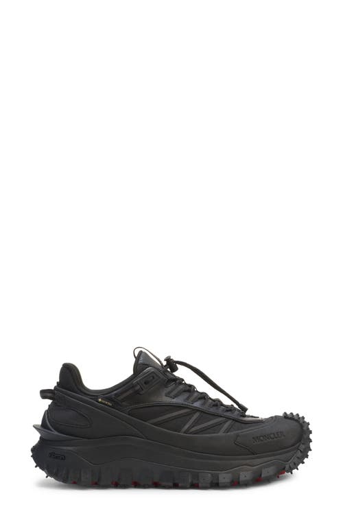 Moncler Trailgrip Gtx Leather Sneaker In Black