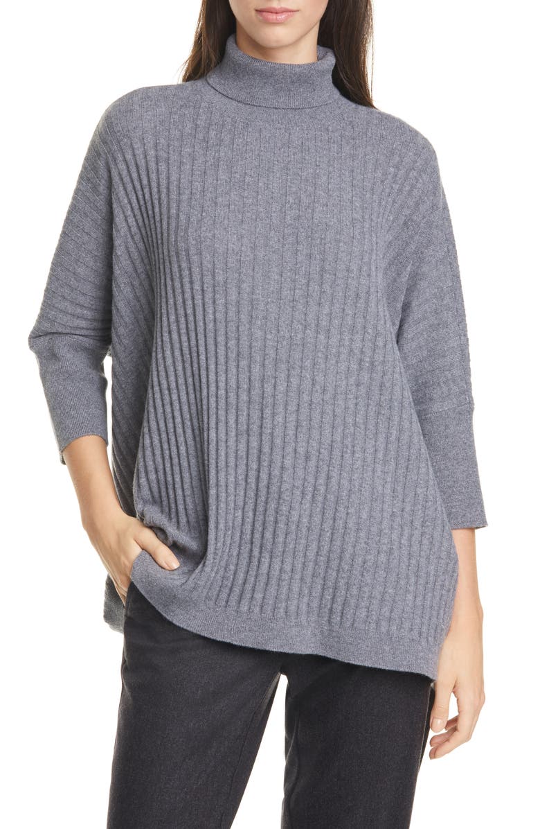 Eileen Fisher Dolman Sleeve Cashmere Sweater, Main, color,