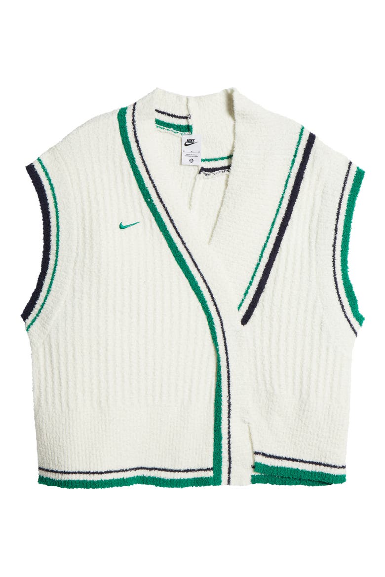 Sportswear Collection Stripe Trim Sweater Vest, Alternate, color, SAIL/ OBSIDIAN