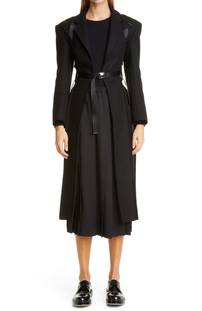 Junya Watanabe Wool & Nylon Melton Coat, Main, color,