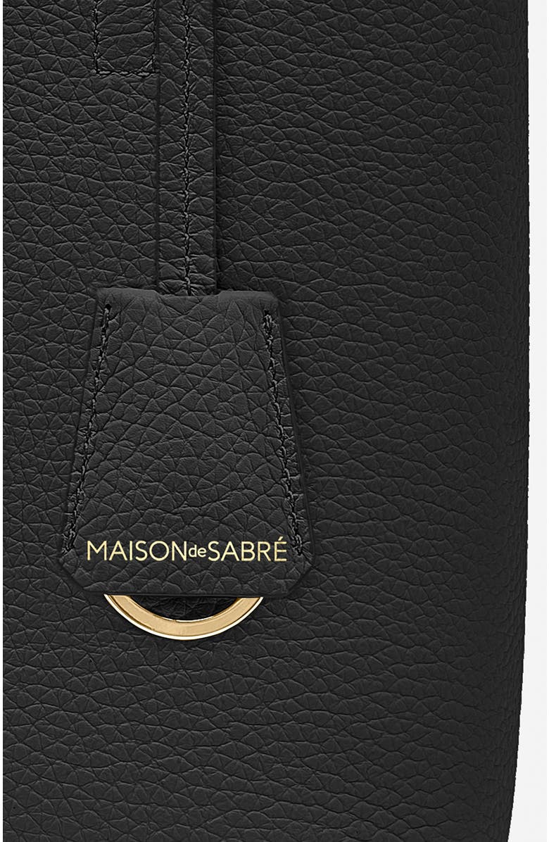 MAISON de SABRÉ Small Leather Soft Tote, Alternate, color, Rouge Noir