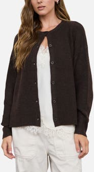 Blu Pepper Ribbed Crewneck Cardigan