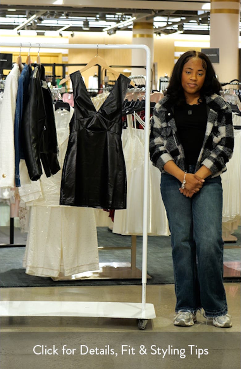 Cutout Faux Leather Minidress, sales video thumbnail