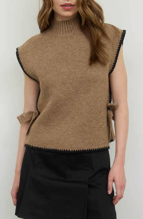 Blu Pepper Side Bow Cap Sleeve Sweater