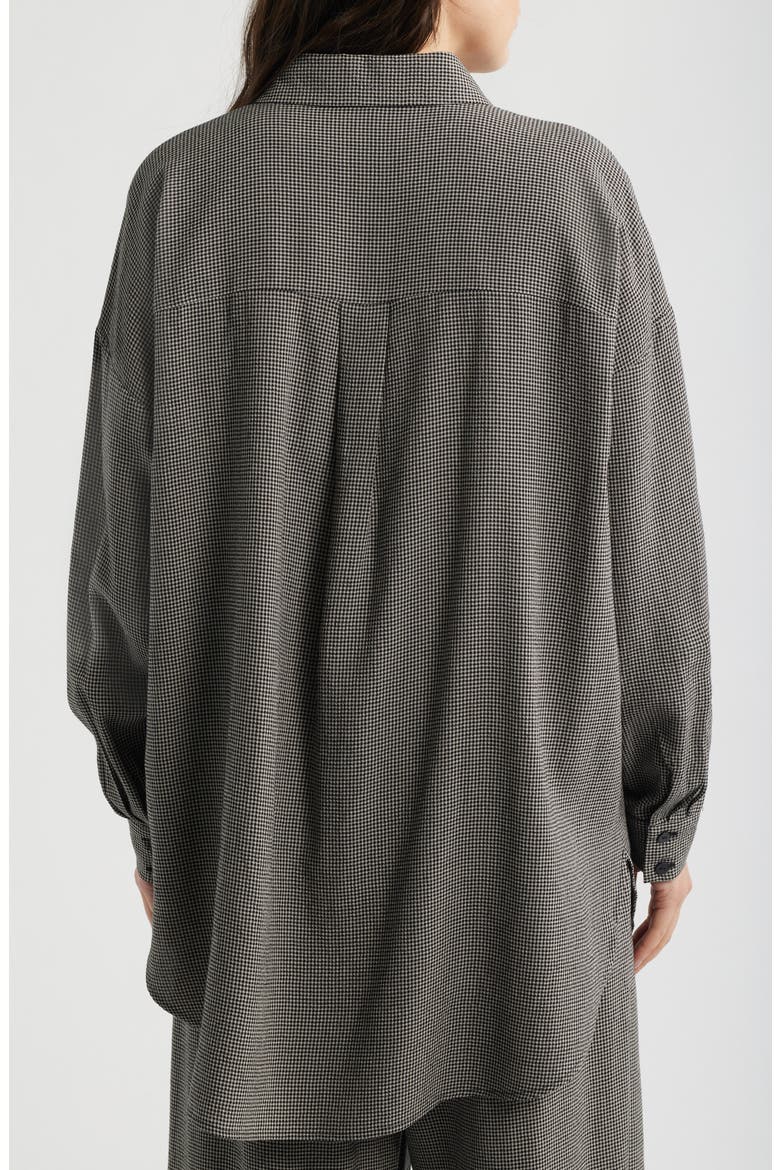 Classic Collar Organic Longline Button-Up Shirt, Alternate, color, CHALK