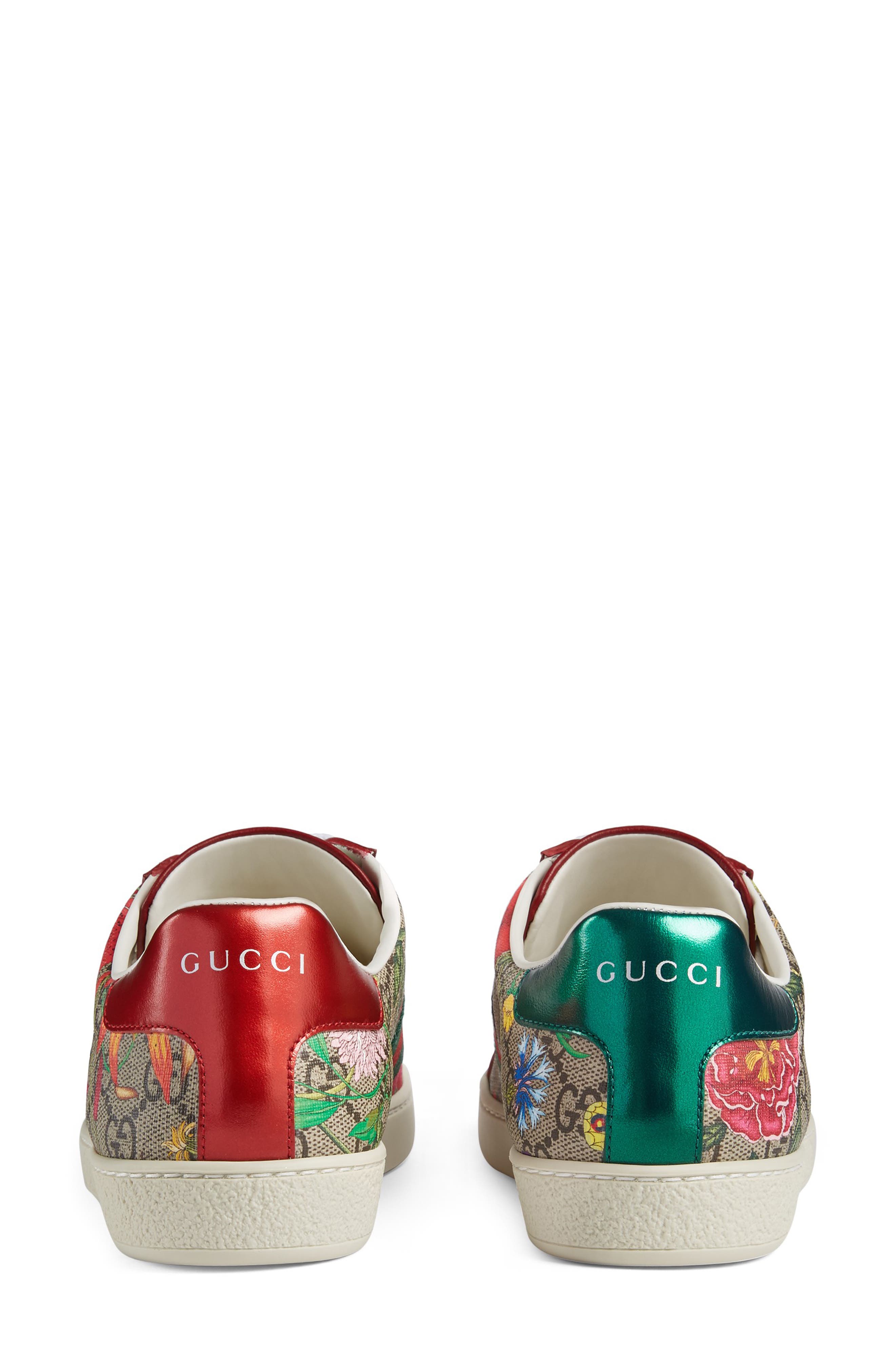 Gucci New Ace GG Supreme Floral Sneaker, Alternate, color, 