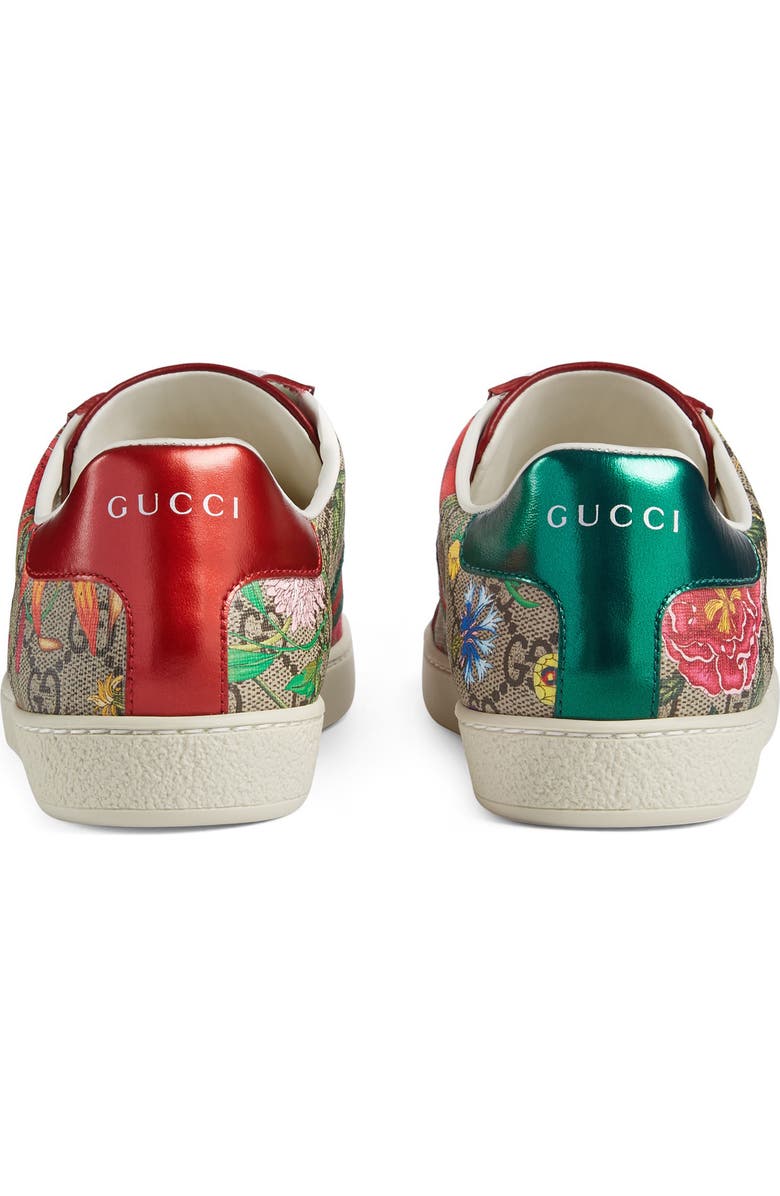Gucci New Ace GG Supreme Floral Sneaker, Alternate, color,