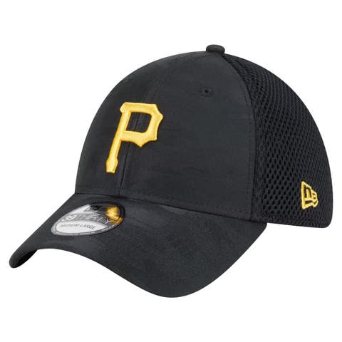 Men's New Era Black Pittsburgh Pirates Subtle Camo 39THIRTY Flex Hat