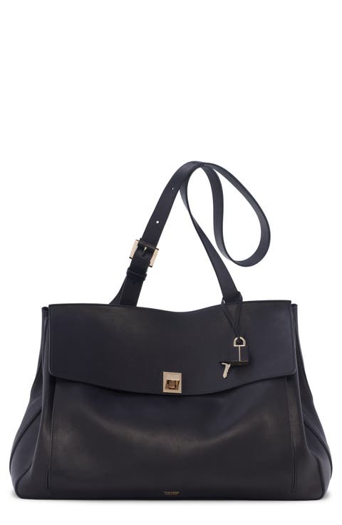 Large Besace Leather Messenger Bag