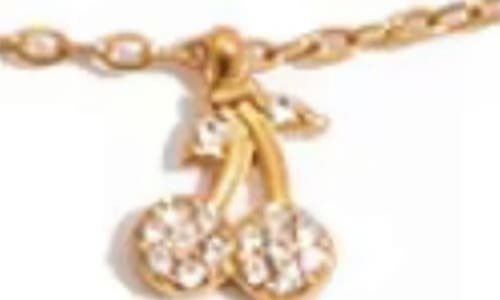 Macrae & Co . Cherry Charm Necklace In Gold