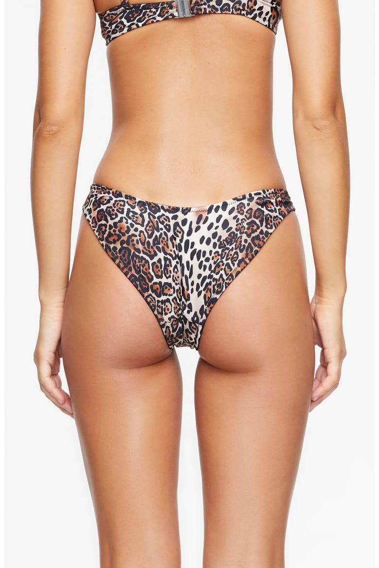 Amour High Cut Bikini Bottoms, Alternate, color, LEOPARD