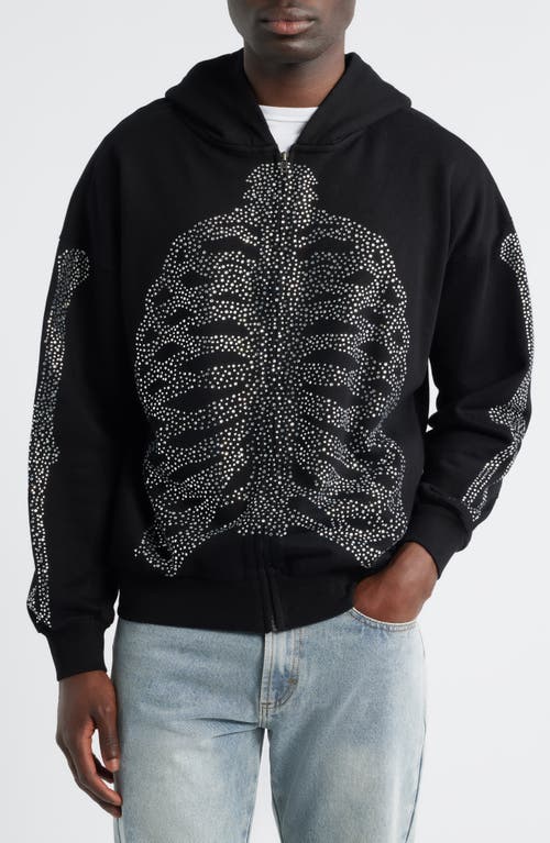 Rolling Loud Bones Zip Hoodie In Black