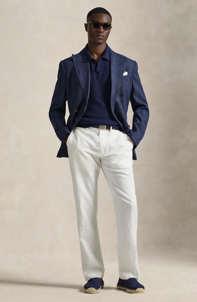 Polo Ralph Lauren Bedford Classic Fit Linen & Cotton Pants, Alternate, color, White