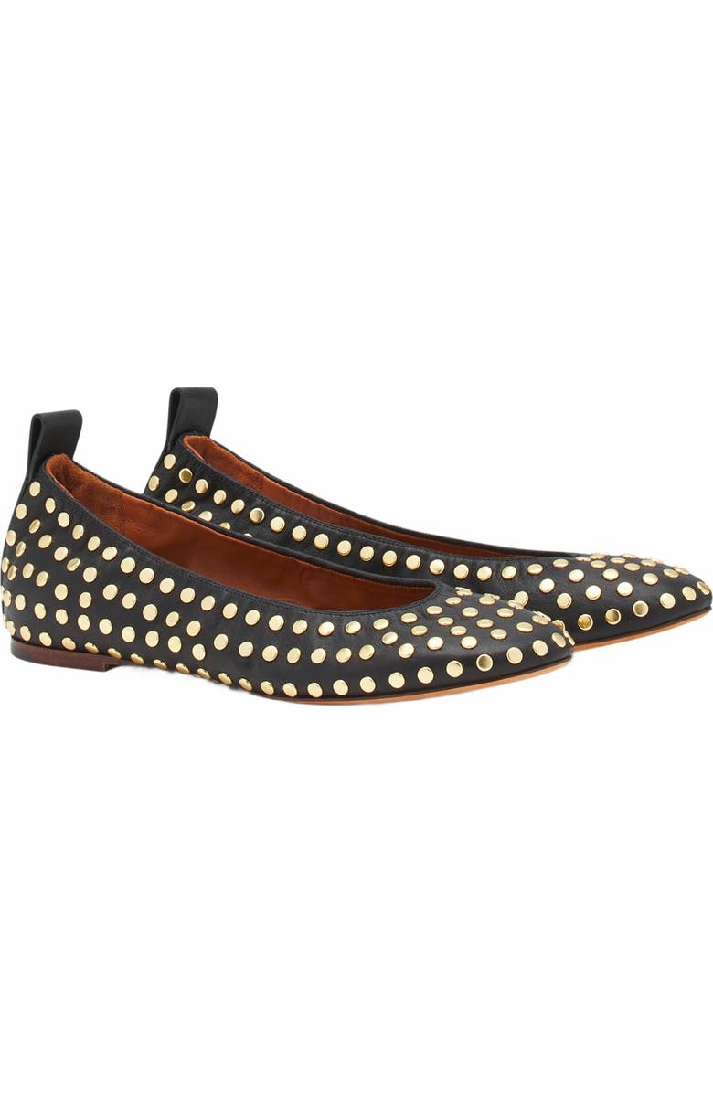 Lanvin The Leather Ballerina Flat With Studs, Main, color,
