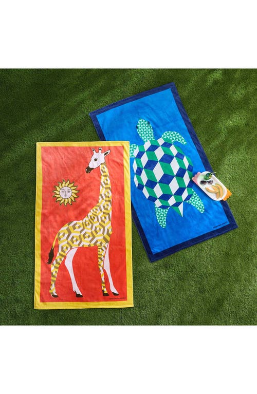 Jonathan Adler Giraffe Beach Towel In Red