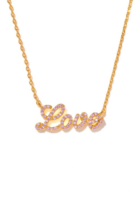 Love Script Pendant Necklace