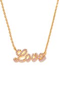 Girls Crew Love Script Pendant Necklace