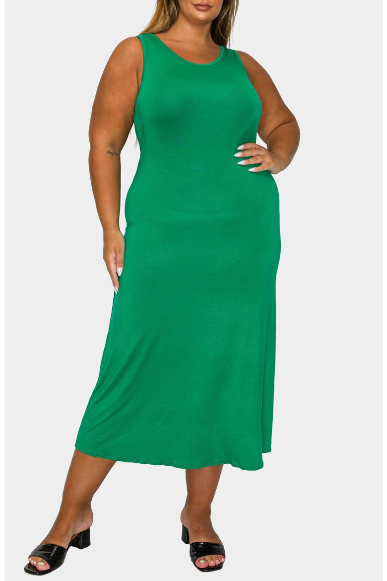 Mellie Sleeveless Jersey Maxi Dress, Alternate, color, KELLY