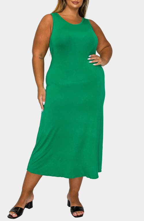 L I V D Mellie Sleeveless Jersey Maxi Dress In Green